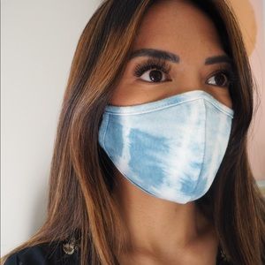 Shibori Indigo Double Layered Tie-dye Masks